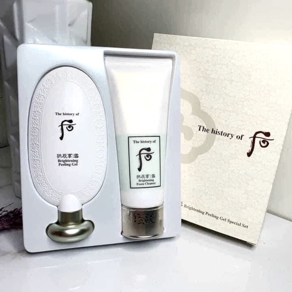 THE HISTORY OF WHOO Brightening Cleanser and Peeling Gel Set